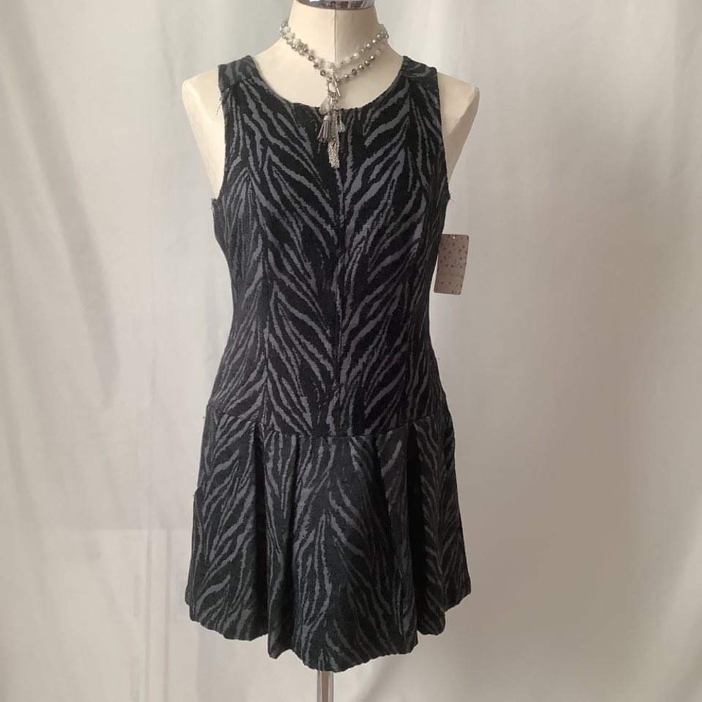 NWT Free people chenille zebra print dress